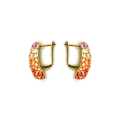 Miniatyrbillede 2 af 4: Boucles d'oreilles Luxenter i 925 sølv og multicolor zirkon med 18k guld finish - Abxi Flerfärgad