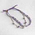 Miniatyrbillede 3 af 3: Armbånd - Luxenter - Athat - 18K Guld - Amethyst Cubic Zircon - 16 cm