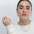 Miniatyrbillede 2 af 4: Boucles d'oreilles Luxenter i 925 sølv og multicolor krystal afsluttet i 18 karat guld - Fisk Flerfärgad