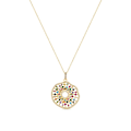 Miniatyrbillede 1 af 4: Collier - Luxenter - Xodoa - Argent 925 - Zircone multicolor - Guld 18K Flerfärgad
