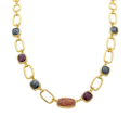 Miniatyrbild 1 av 4: Halsband - Orzur - Flerfärgad - 18K guld - 46 cm + 3 cm förlängning - Kvinna Flerfärgad