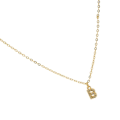 Miniatyrbillede 2 af 4: Collier Luxenter med Zirkonia i brillant 18k guld finish - Alphabet B