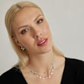 Miniatyrbillede 2 af 3: Collier - Luxenter - Resal - Platinér rhodium - Zirkoniumoxid - Sølvfarvet