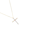 Miniatyrbillede 2 af 3: Collier Luxenter med multicolore zircon finition i 18K guld - Irend Flerfärgad