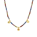 Miniatyrbillede 1 af 4: Collier - Luxenter - Ufore - Sølv 925 - Guld 18k - Multifarvede krystaller Flerfärgad