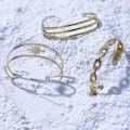 Miniatyrbillede 2 af 2: Armbånd - Luxenter - Ugri - 18 karat guld - Rustfrit stål - Diameter 59 mm Gul