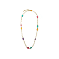 Miniatyrbillede 2 af 2: Collier - Luxenter - Helmara - Guld 18K - Multifarvet krystal - Krog clasp Flerfärgad