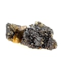 Miniatyrbillede 1 af 4: Sten og mineraler. Calcit + Sphalerit. 1595,0 øre. Elmwood Mine, Carthage, Tennessee, USA.
