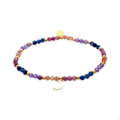 Miniatyrbillede 1 af 4: Armbånd - Luxenter - Linshu - Sølv 925 - Guld 18k - Multifarvede krystaller Flerfärgad