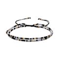 Miniatyrbillede 1 af 4: Armbånd - Luxenter - Furie - 18k guld - Sort krystal - Bredde 3,5 mm Svart
