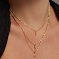 Miniatyrbillede 4 af 4: Collier Luxenter med brillant zirkonia i 18k guld - Alphabet A