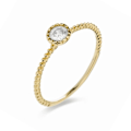 Miniatyrbillede 1 af 4: Bague Luxenter i sterling sølv 925 med glitrende zircon og finish i 18K guld - Naadim pengar 12