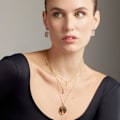 Miniatyrbillede 4 af 4: Collier Luxenter med Zirkonia i brillant 18k guld finish - Alphabet B