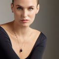 Miniatyrbild 4 av 4: Collier - Adak - Legering - Rhodinerad - Onyx - One size - Svart Svart