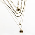 Miniatyrbillede 2 af 2: Collier - Luxenter - Wiga - Rhodiumbelagt - Længde 42 cm - Boho stil