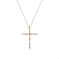 Miniatyrbillede 1 af 3: Collier Luxenter med multicolore zircon finition i 18K guld - Irend Flerfärgad