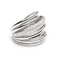 Miniatyrbillede 2 af 3: Ring - Luxenter - Aslor - Sterling sølv 925 - Zirconium kubisk - Rhodiumbelagt pengar 12