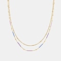 Miniatyrbillede 4 af 4: Collier Luxenter med multicolor lakeret 18k guldfinish - Lueo Flerfärgad
