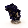 Miniatyrbillede 1 af 3: Sten og mineraler. Chessylite (Azurit). 10,38 øre. Chessy-les-Mines, Rhône, Frankrig. Sjælden.