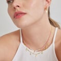 Miniatyrbillede 2 af 2: Collier - Athat - 18 Karat Guldplade - One Size - Turmalin - Kvinde Gult guld