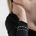 Miniatyrbillede 2 af 4: Armbånd - Inajwa - Sølv 925 - Rhodineret - Zirkon - One size Vit
