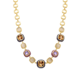 Miniatyrbillede 1 af 3: Collier - Luxenter - Drogolo - Guld 18 karat - Multifarvet zirkon - 41 cm + 5,5 cm Flerfärgad