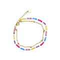 Miniatyrbillede 2 af 4: Armbånd - Luxenter - Busde - Sølv 925 - Guld 18k - Multifarvede krystaller Flerfärgad