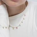 Miniatyrbillede 4 af 4: Collier - Luxenter - Alori - Argent 925 - Multifarvede zirkoner - 18k guld Flerfärgad