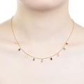 Miniatyrbild 2 av 4: Collier - Yente - Silver 925 - Guldpläterad 18 Karat - Flerfärgad Zircon - One Size Flerfärgad