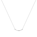 Miniatyrbillede 1 af 4: Collier - Luxenter - Fai - Cubisk zirkon - Rhodiumbelagt - 42cm + 3cm forlængelse