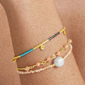 Miniatyrbillede 3 af 3: Armbånd - Ekhao - 18 Karat Guldplateret Legering - Champagne Zircon - One Size - Orange Orange