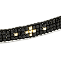 Miniatyrbillede 3 af 4: Armbånd Luxenter med sort krystal i 18k guldbelægning - Sagruk Svart