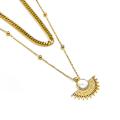 Pikkukuva 2 / 3: Collier - Luxenter - Sycu - Valkoinen simpukankuori - 18K keltakulta - Karabiinilukko
