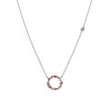 Miniatyrbillede 1 af 4: Collier Luxenter i 925 sølv og rhodineret zirkonium i multicolor - Thilak Flerfärgad