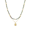 Miniatyrbillede 1 af 2: Collier - Luxenter - Rayure - Or jaune 18 carats - Perles blanches - 42 cm + 3 cm forlængelse Vit