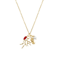 Miniatyrbillede 1 af 2: Collier - Luxenter - Sylwa - Guld 18K - Koraller - Metallegering