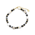 Miniatyrbillede 2 af 4: Armbånd - Nanys - Onyx - Sølv 925 - Guld 18k - 16cm + 3cm forlængelse Svart