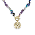 Miniatyrbillede 1 af 3: Collier Luxenter i fluorite afsluttet i 18 karat guld - Diri