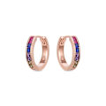 Miniatyrbillede 1 af 6: Øreringe - Luxenter - Waa - Sølv 925 - Multicolor zircon - 18K rosaguld Flerfärgad