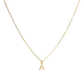 Miniatyrbillede 1 af 4: Collier Luxenter med brillant zirkonia i 18k guld - Alphabet A