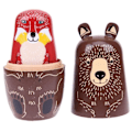 Miniatyrbillede 3 af 3: /Hc/Russiske Dukker / Matryoshka - Babushka dukke - Dyr multifarve