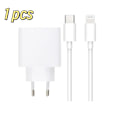 Miniatyrbillede 1 af 7: 1-pak - Oplader til iPhone - Hurtigoplader - Adapter + Kabel 20W Hvid en one size iPhone 1-Pack iPhone 1-Pack iPhone_NA iPhone (Lighting) 1-pack