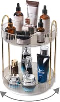 Makeup Organizer - 2 or 3 Drawers Makeup Storage 360° Rotating Makeup Stand Organizer Makeup Tools White white 2 våningar