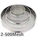 Miniatyrbillede 1 af 5: 2-500 m rund 304 rustfrit stål labsigte åbning Sigter Rystere Kit Mel Filterskærm Ser 10cm Diameter 12 Mesh 1.6mm