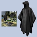 Miniatyrbillede 2 af 2: [NT] Multifunktionel regnponcho med hætte Sort