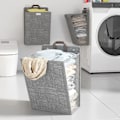 Miniatyrbillede 2 af 2: [NT] Vasketøjskurv med stor kapacitet Praktisk sammenklappelig opbevaringsboks til snavset tøj til badeværelse Beige Medium