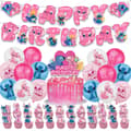 Rosa Stickade Barnkalasballonger Set, 2-pack