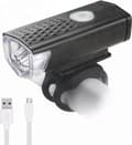 Pyörän valo - 400 lumenia - USB-kaapeli - Etuvalo - Musta