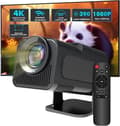 Mini 4K-stöd, Full HD 1080P Hemma Bio Projektor med Android 11.0 OS, Projektor LED Video WiFi6, Bluetooth