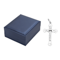 Miniatyrbilde 1 av 2: Eksklusivt 925 Sterling Sølv Krusifiks Halskjede for Menn og Kvinner - Jesus Kors Halskjede Anheng Gave 0.2
